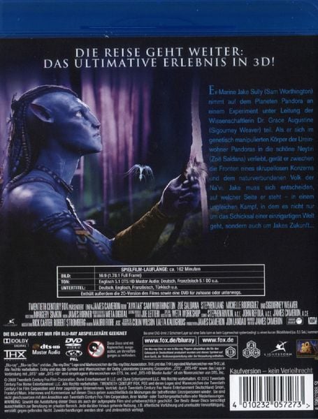 Avatar - Aufbruch nach Pandora 3D  (inkl. 2D-Blu-ray) (+ DVD)