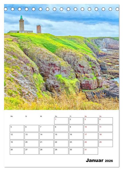 Produktbild: Malerische Bretagne - Reiseplaner (Tischkalender 2026 DIN A5 hoch), CALVENDO Monatskalender