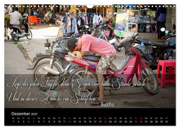 Produktbild: Buddhistische Weisheiten (Wandkalender 2027 DIN A3 quer), CALVENDO Monatskalender
