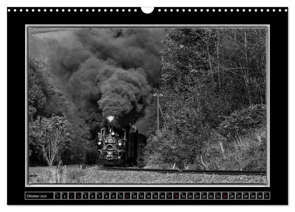 Produktbild: Unter Dampf - Mit der Pre&szlig;nitztalbahn durchs Erzgebirge (Wandkalender 2026 DIN A3 quer), CALVENDO Monatskalender