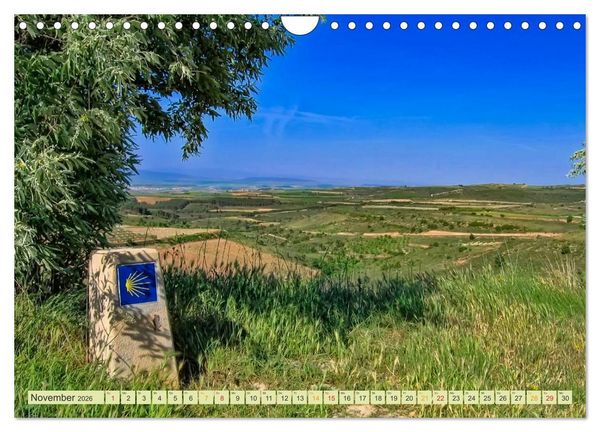 Produktbild: Jakobsweg - pilgern auf dem Camino de Santiago (Wandkalender 2026 DIN A4 quer), CALVENDO Monatskalender