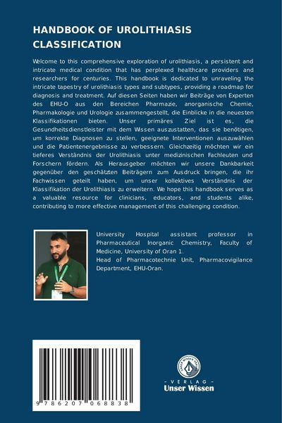 Produktbild: HANDBOOK OF UROLITHIASIS CLASSIFICATION
