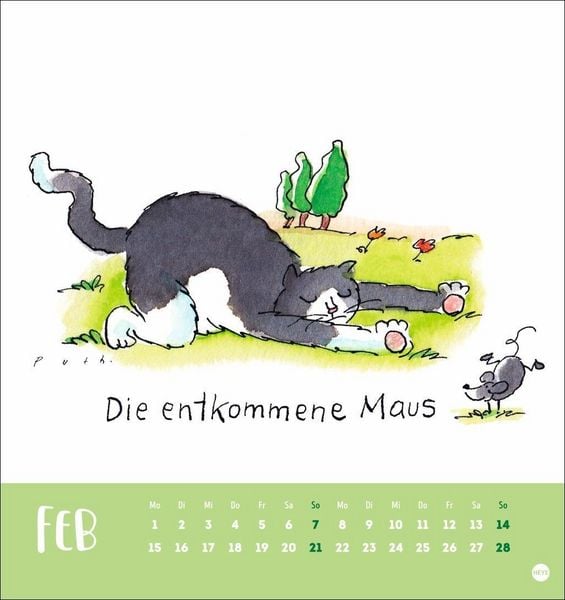 Produktbild: Puth Yoga f&uuml;r die Katz Postkartenkalender 2027