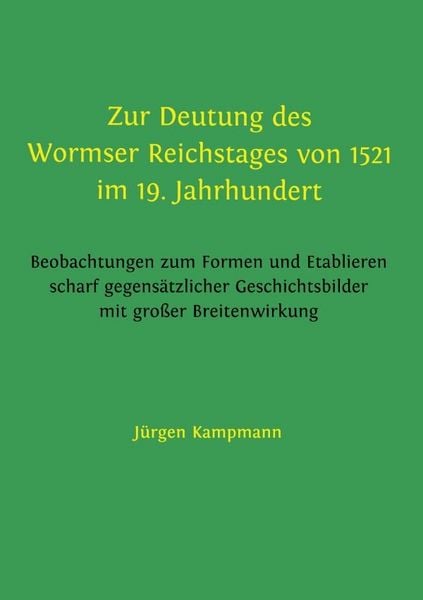 Produktbild: Beitr&auml;ge zu territorialkirchengeschichtlicher Forschung / Zur Deutung des Wormser Reichstages von 1521 im 19. Jahrhundert