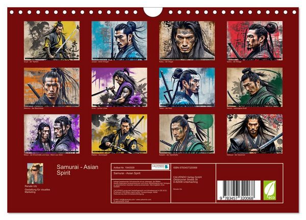 Produktbild: Samurai - Asian Spirit (Wandkalender 2026 DIN A4 quer), CALVENDO Monatskalender