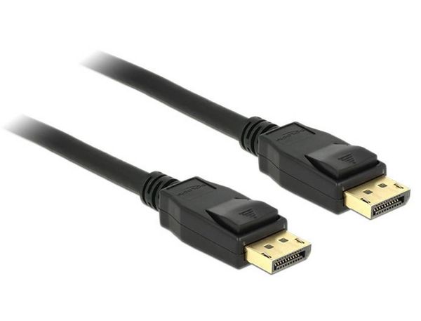 Delock DisplayPort Anschlusskabel DisplayPort Stecker, DisplayPort Stecker 5.00 m Schwarz 83808 vergoldete Steckkontakte