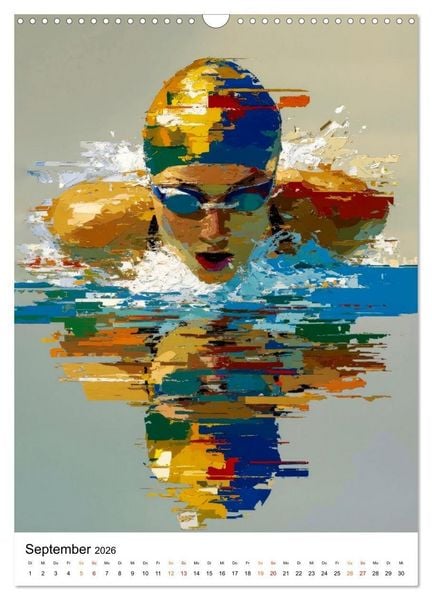 Produktbild: Sport in Farben (Wandkalender 2026 DIN A3 hoch), CALVENDO Monatskalender