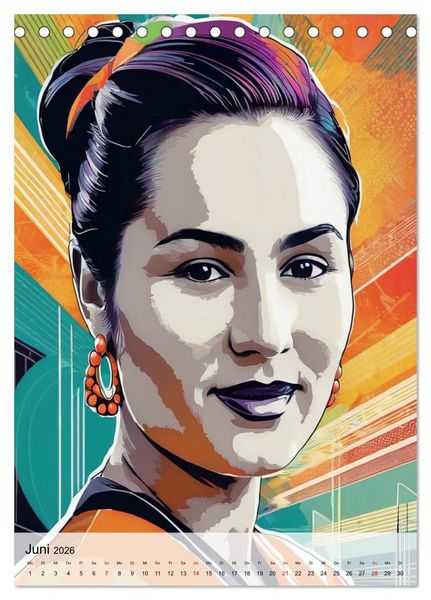 Produktbild: Art Deco Retro Portr&auml;ts (Tischkalender 2026 DIN A5 hoch), CALVENDO Monatskalender