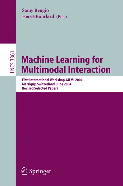 Produktbild: Machine Learning for Multimodal Interaction