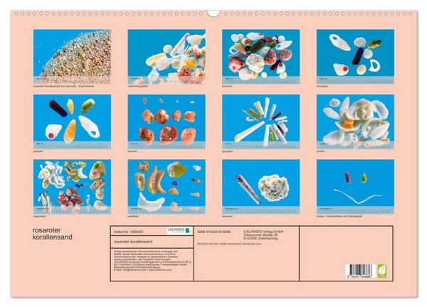 Produktbild: rosaroter korallensand (Wandkalender 2026 DIN A2 quer), CALVENDO Monatskalender