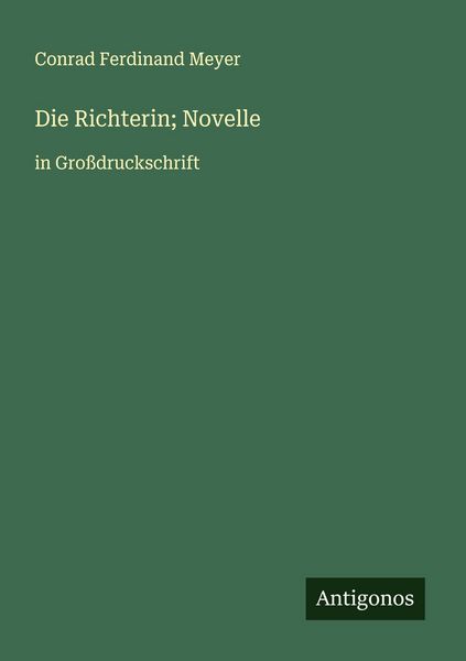 Produktbild: Die Richterin; Novelle