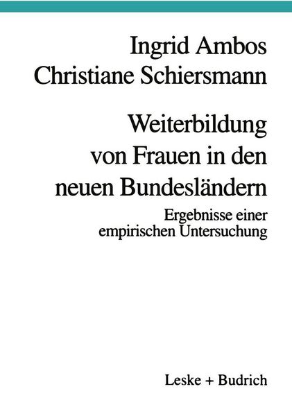 Produktbild: Weiterbildung von Frauen in den neuen Bundesl&auml;ndern