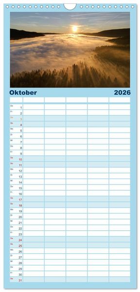 Produktbild: Familienplaner 2026 - Faszination Schwarzwald mit 5 Spalten (Wandkalender, 21 x 45 cm) CALVENDO