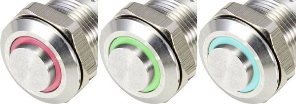 Produktbild: TRU COMPONENTS TC-9219012 Drucktaster 48 V/AC 2A 1 x Aus/(Ein) tastend RGB IP67 1St.