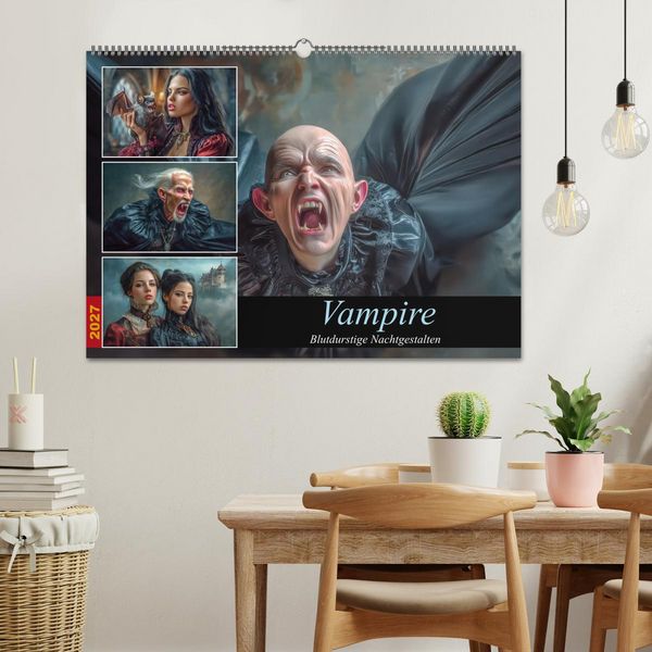 Produktbild: Vampire - Blutdurstige Nachtgestalten (Wandkalender 2027 DIN A2 quer), CALVENDO Monatskalender