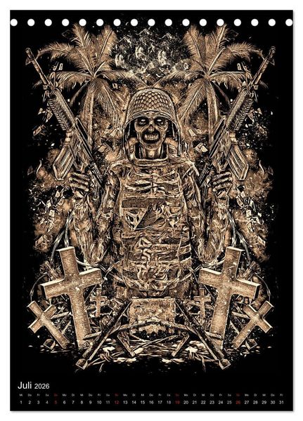 Produktbild: BLOODBOY/WAR ILLUSTRATION (Tischkalender 2026 DIN A5 hoch), CALVENDO Monatskalender