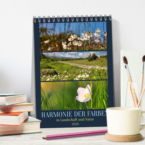 Produktbild: Harmonie der Farben in Landschaft und Natur (Tischkalender 2026 DIN A5 hoch), CALVENDO Monatskalender