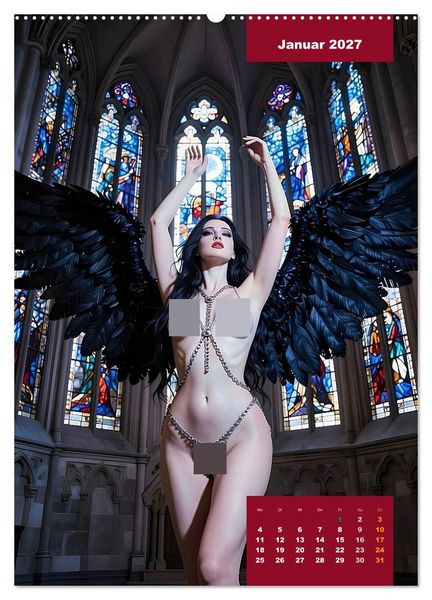 Produktbild: Gothic Engel (hochwertiger Premium Wandkalender 2027 DIN A2 hoch), Kunstdruck in Hochglanz
