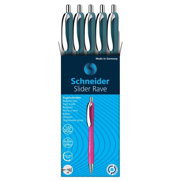 Schneider Kugelschreiber Slider Rave teal, Mine Slider 755 XB blau