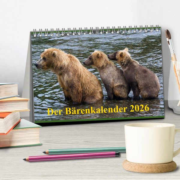 Produktbild: Der B&auml;renkalender 2026 CH-Version (Tischkalender 2026 DIN A5 quer), CALVENDO Monatskalender