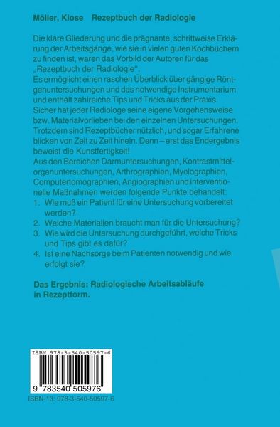 Produktbild: Rezeptbuch der Radiologie