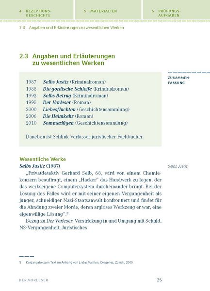 Produktbild: Der Vorleser von Bernhard Schlink
