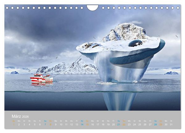 Produktbild: Fantastisch und surreal - unbekannte Flugobjekte (Wandkalender 2026 DIN A4 quer), CALVENDO Monatskalender