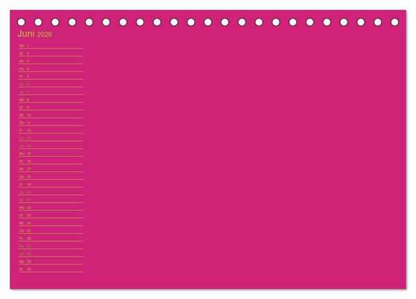 Produktbild: Bastel-Geburtstagskalender pink / Geburtstagskalender (Tischkalender 2026 DIN A5 quer), CALVENDO Monatskalender