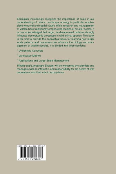 Produktbild: Wildlife and Landscape Ecology