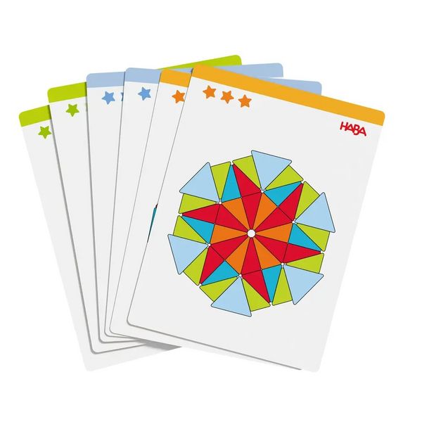 Produktbild: HABA 2012371001 - Mosaic triangles, Legespiel Mosaik-Dreiecke, 58-teilig, Holz