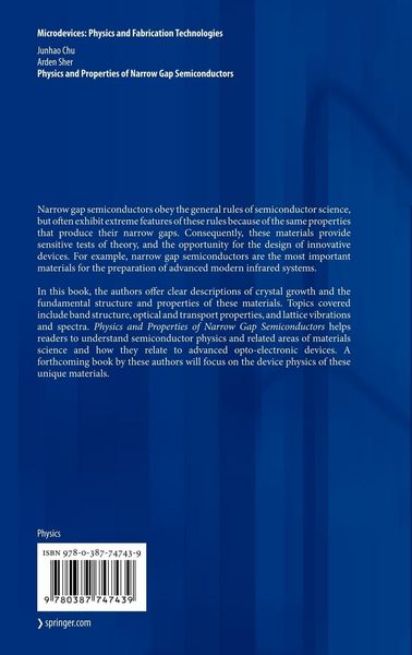 Produktbild: Physics and Properties of Narrow Gap Semiconductors