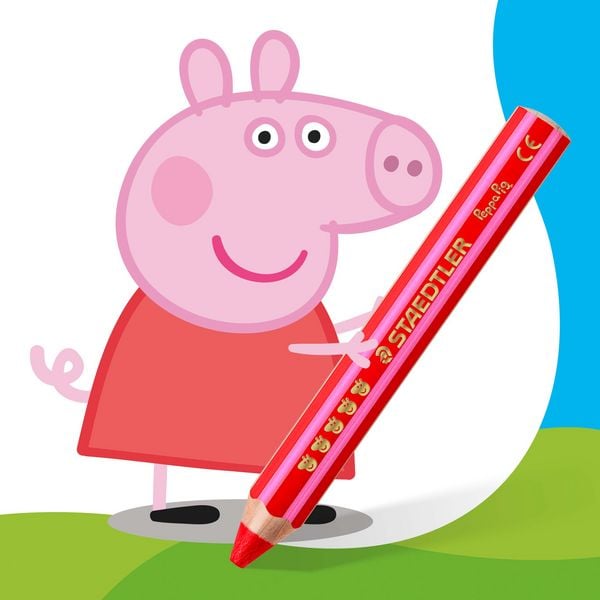 Produktbild: STAEDTLER Buntstift Noris junior Peppa Pig, 6er Set + Spitzer