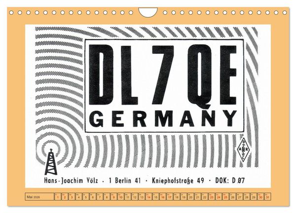 Produktbild: Amateurfunk in West-Berlin (Wandkalender 2026 DIN A4 quer), CALVENDO Monatskalender