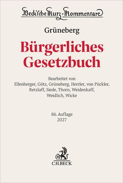 Produktbild: B&uuml;rgerliches Gesetzbuch. BGB