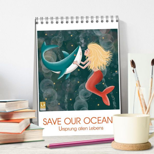 Produktbild: SAVE OUR OCEANS - Ursprung allen Lebens (Tischkalender 2026 DIN A5 hoch), CALVENDO Monatskalender