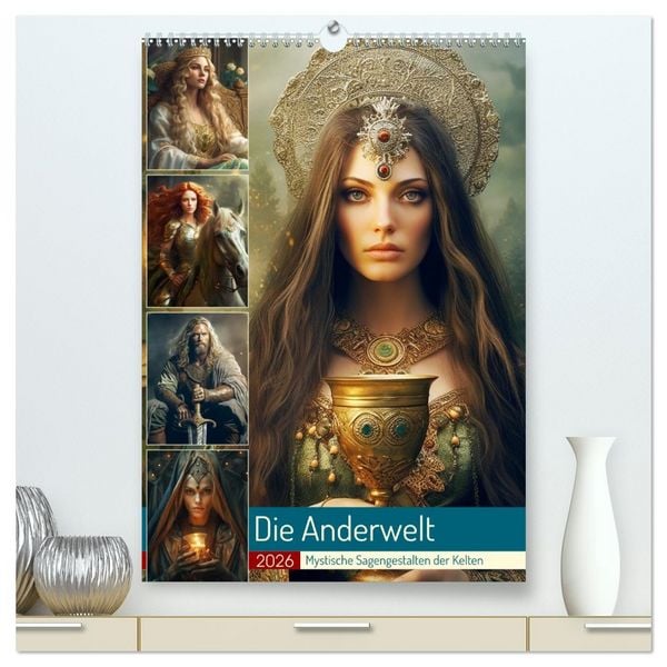 Produktbild: Die Anderwelt. Mystische Sagengestalten der Kelten (hochwertiger Premium Wandkalender 2026 DIN A2 hoch), Kunstdruck in Hochglanz