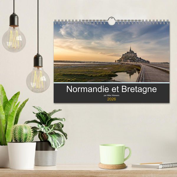 Produktbild: Normandie et Bretagne (Calendrier mural 2026 DIN A4 vertical), CALVENDO calendrier mensuel