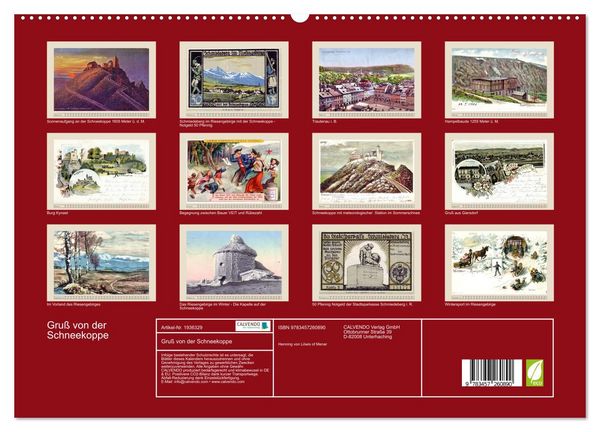 Produktbild: Gru&szlig; von der Schneekoppe (hochwertiger Premium Wandkalender 2026 DIN A2 quer), Kunstdruck in Hochglanz