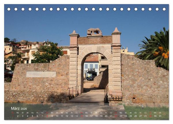 Produktbild: Nafplio &ndash; griechische Perle des Peloponnes (Tischkalender 2026 DIN A5 quer), CALVENDO Monatskalender