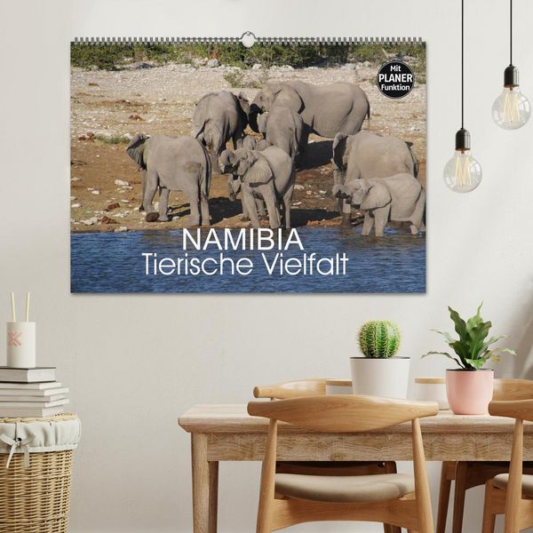 Produktbild: Namibia - Tierische Vielfalt (Planer) (Wandkalender 2026 DIN A2 quer), CALVENDO Monatskalender