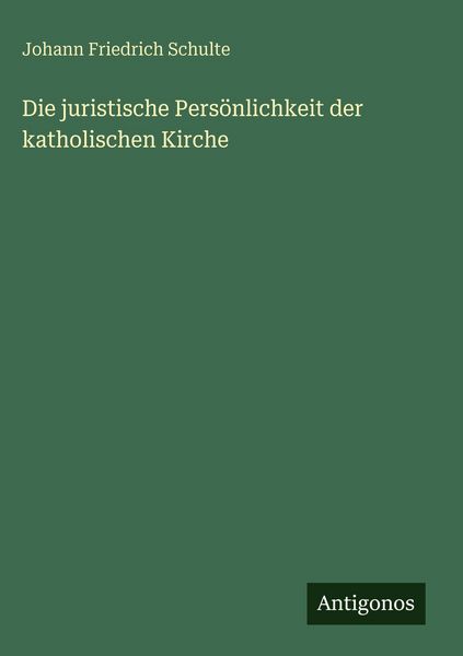 Produktbild: Die juristische Pers&ouml;nlichkeit der katholischen Kirche