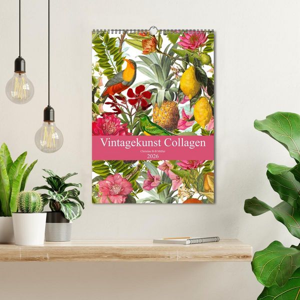 Produktbild: Vintagekunst Collagen (Wandkalender 2026 DIN A3 hoch), CALVENDO Monatskalender