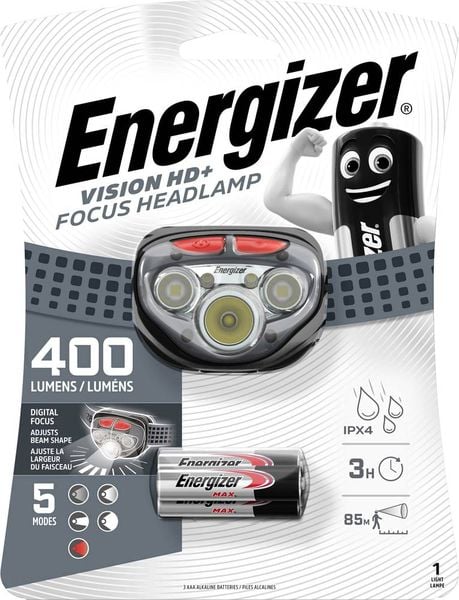Energizer Vision HD+ Focus LED Stirnlampe batteriebetrieben 400lm 50h E300280700