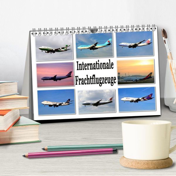 Produktbild: Internationale Frachtflugzeuge (Tischkalender 2026 DIN A5 quer), CALVENDO Monatskalender