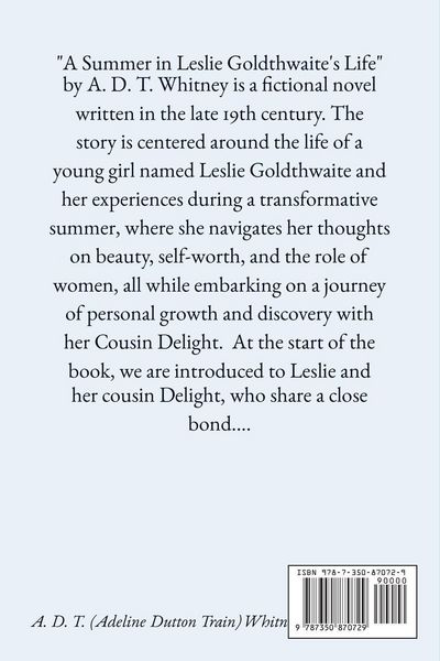 Produktbild: A Summer in Leslie Goldthwaite's Life.