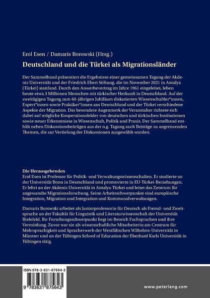 Produktbild: Deutschland und die T&uuml;rkei als Migrationsl&auml;nder