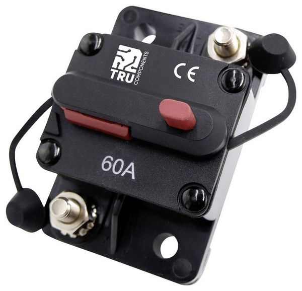 Produktbild: TRU COMPONENTS TC-13596592 Sicherungsautomat 60A Schwarz 1St.