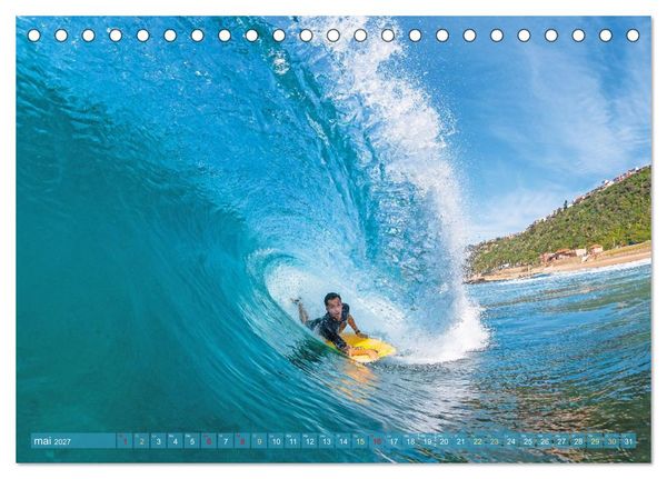 Produktbild: Le surf ou la qu&ecirc;te de la vague parfaite (Calendrier de bureau 2027 DIN A5 vertical), CALVENDO calendrier mensuel