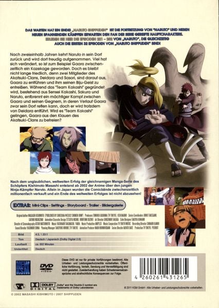 Produktbild: Naruto Shippuden - Staffel 1: Rettung des Kazekage Gaara - Uncut [4 DVDs]