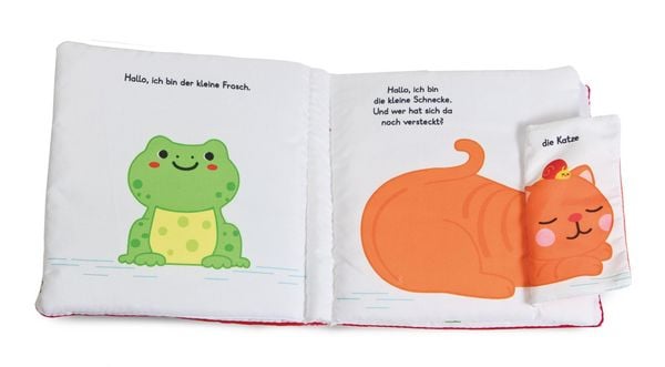 Produktbild: Mein Kuschel-Klappen-Stoffbuch. Welches Tier siehst du hier? Lieblingstiere